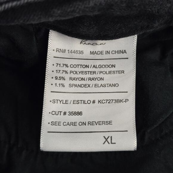 Kancan Gris High Rise Super Skinny Jeans button fly black size XL womens 6938 - Picture 9 of 10